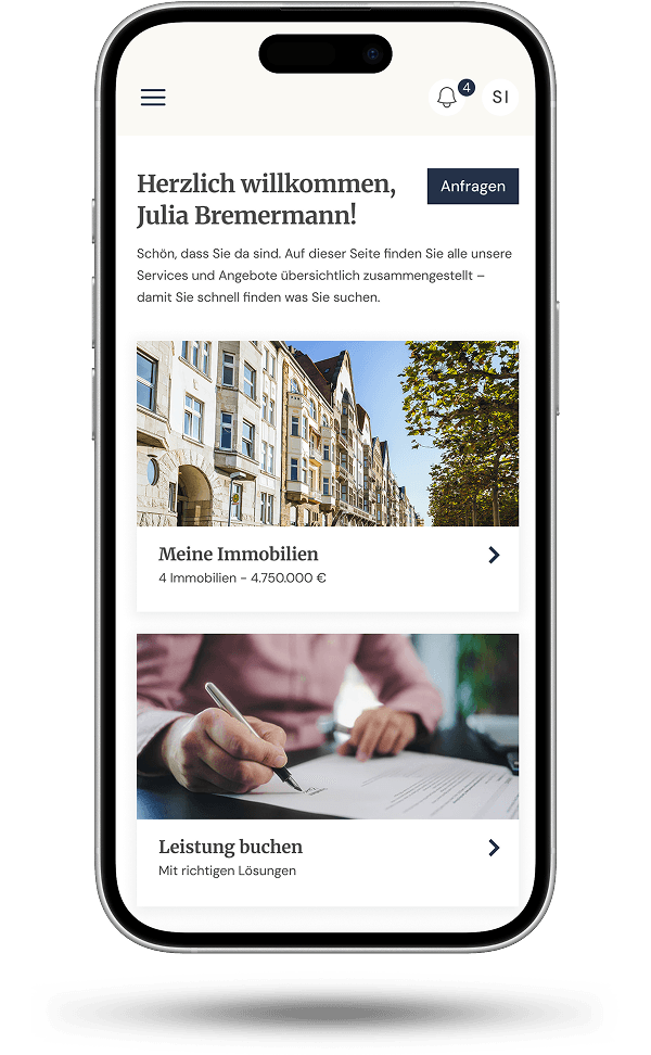 Mein persönlicher Bereich im Eigentümerportal